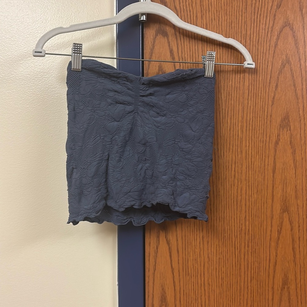 FULL TILT blue strapless top